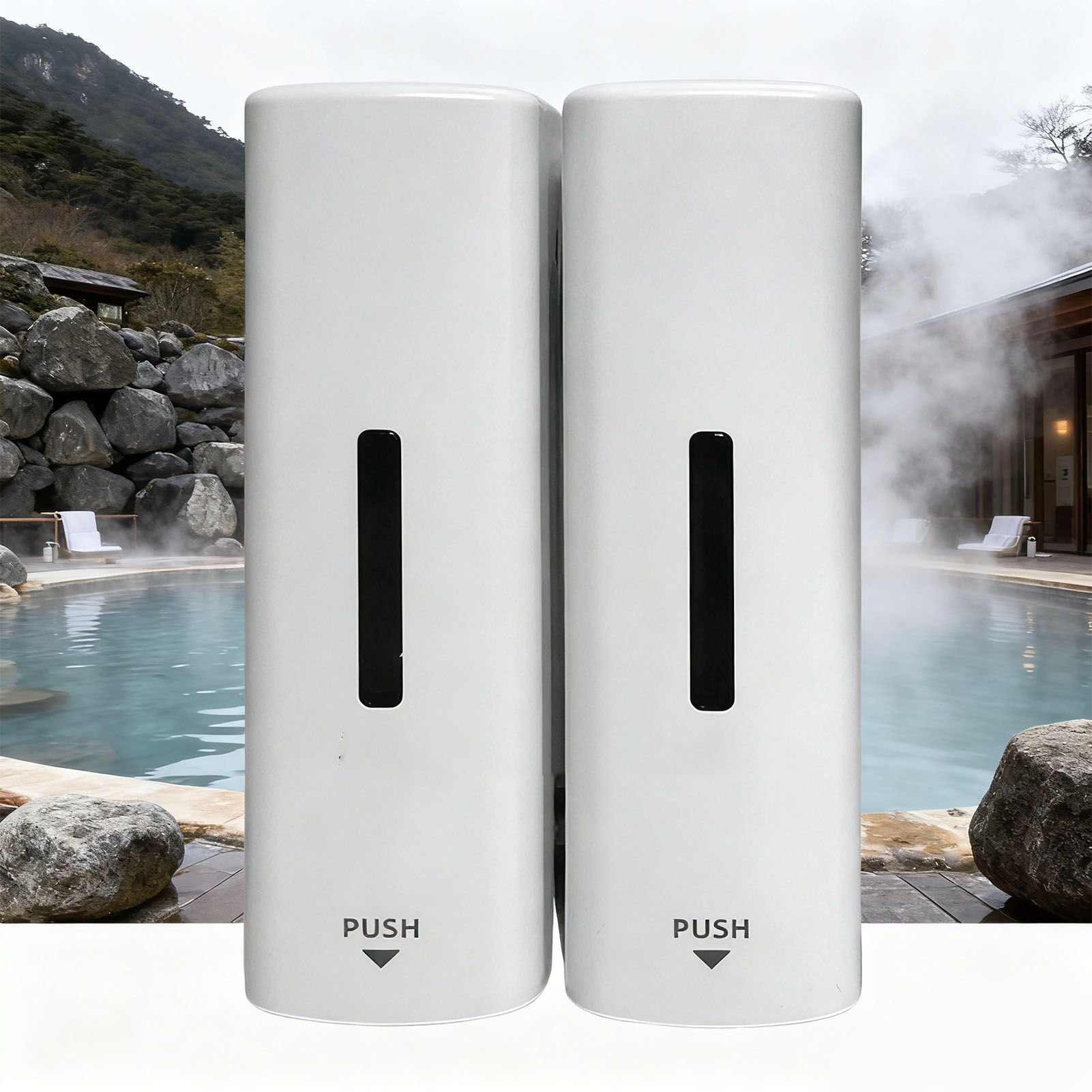Shower Soap Dispenser 350ml 2 Chamber Leakproof Wall Mount Manual Shampoo and view 12