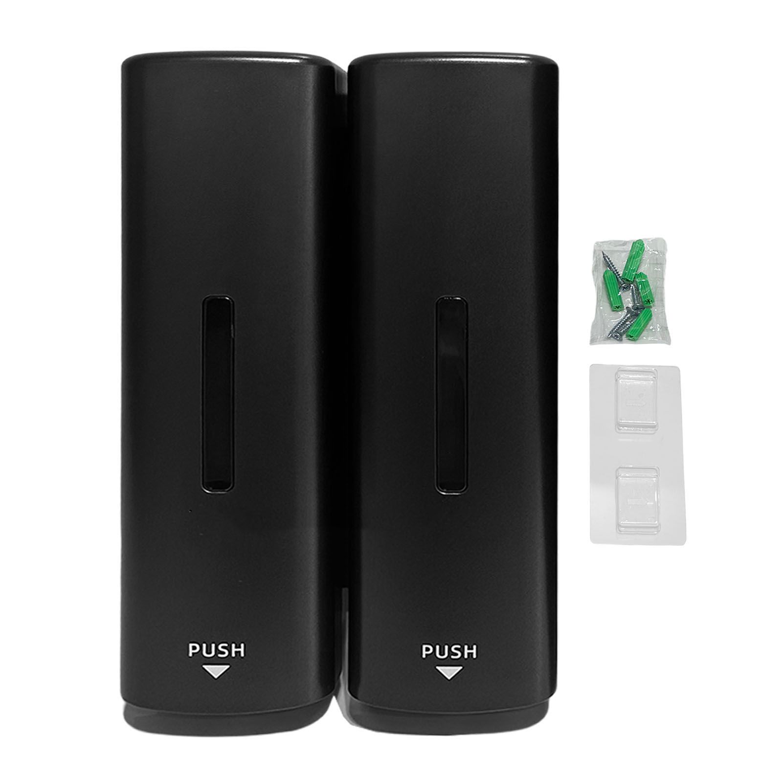 Shower Soap Dispenser 350ml 2 Chamber Leakproof Wall Mount Manual Shampoo and view 2