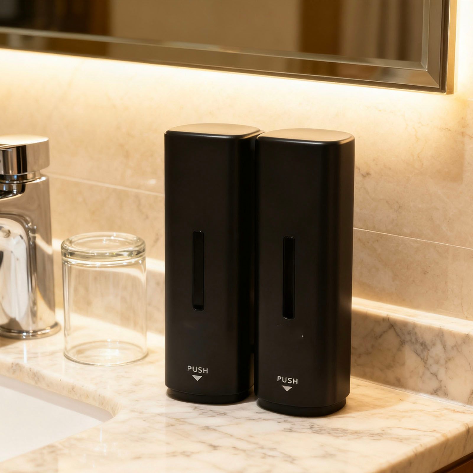 Shower Soap Dispenser 350ml 2 Chamber Leakproof Wall Mount Manual Shampoo and view 11