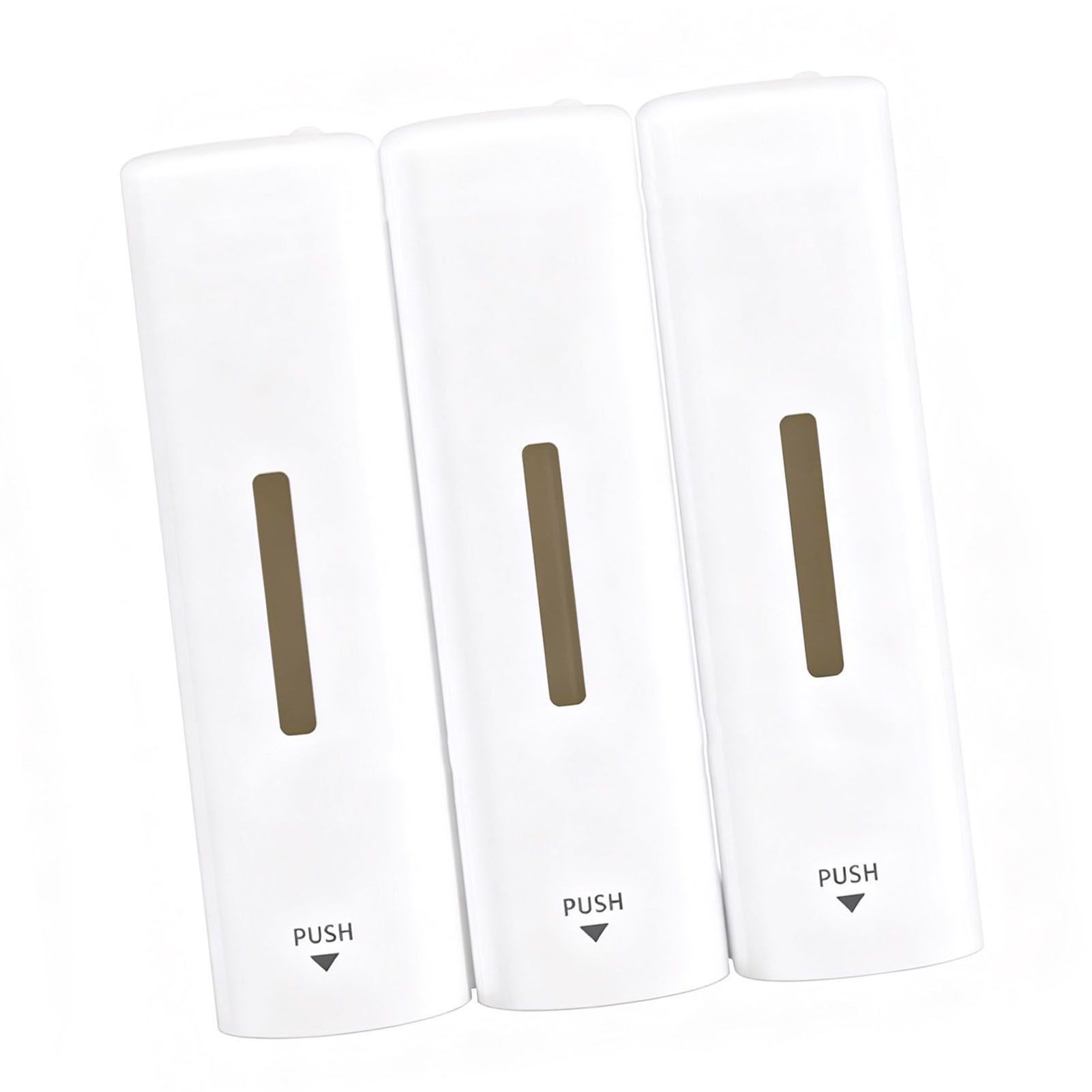 3 Chamber Manual Soap Dispenser Wall Mount Drip Liquid 350ml Each Capacity view 10