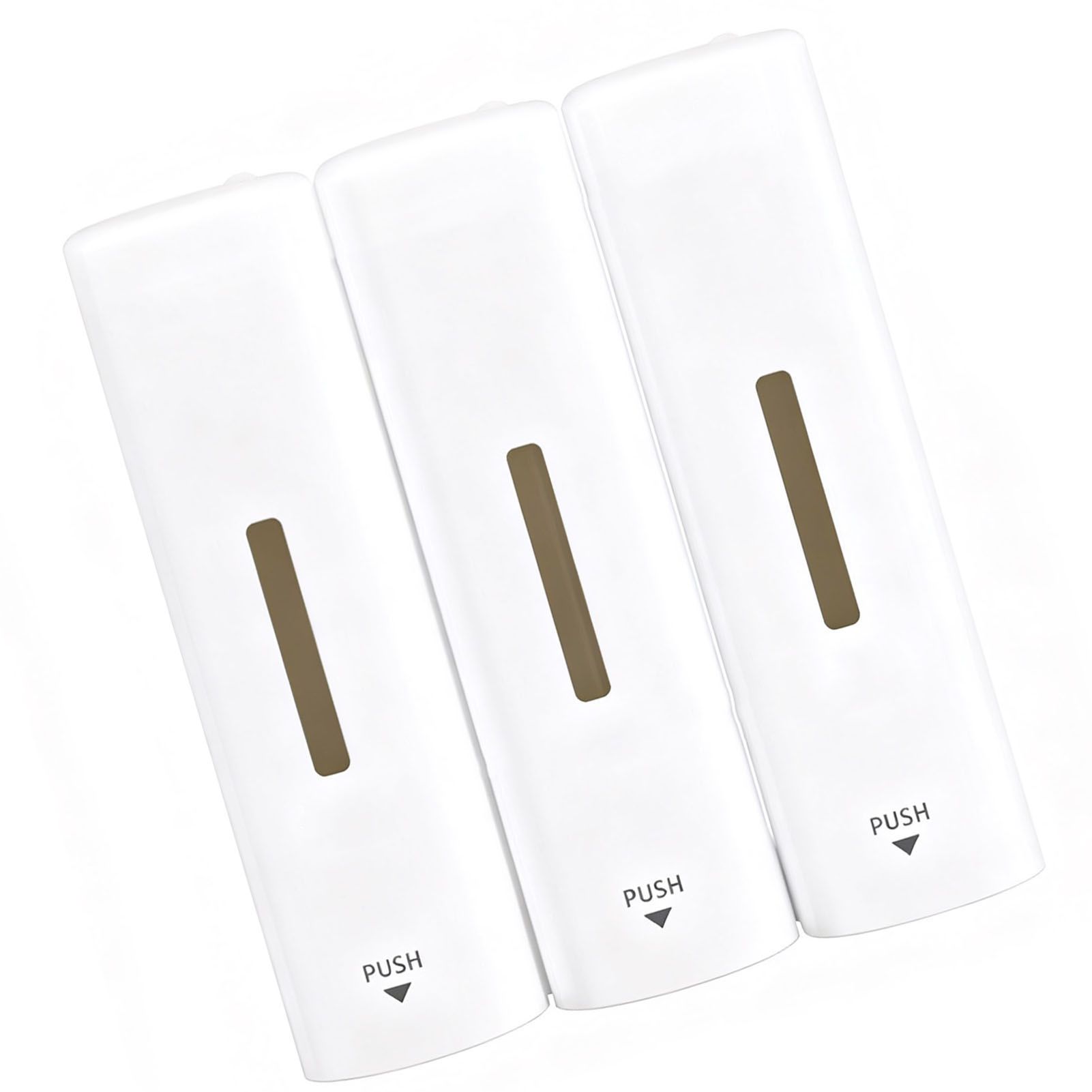 3 Chamber Manual Soap Dispenser Wall Mount Drip Liquid 350ml Each Capacity view 12
