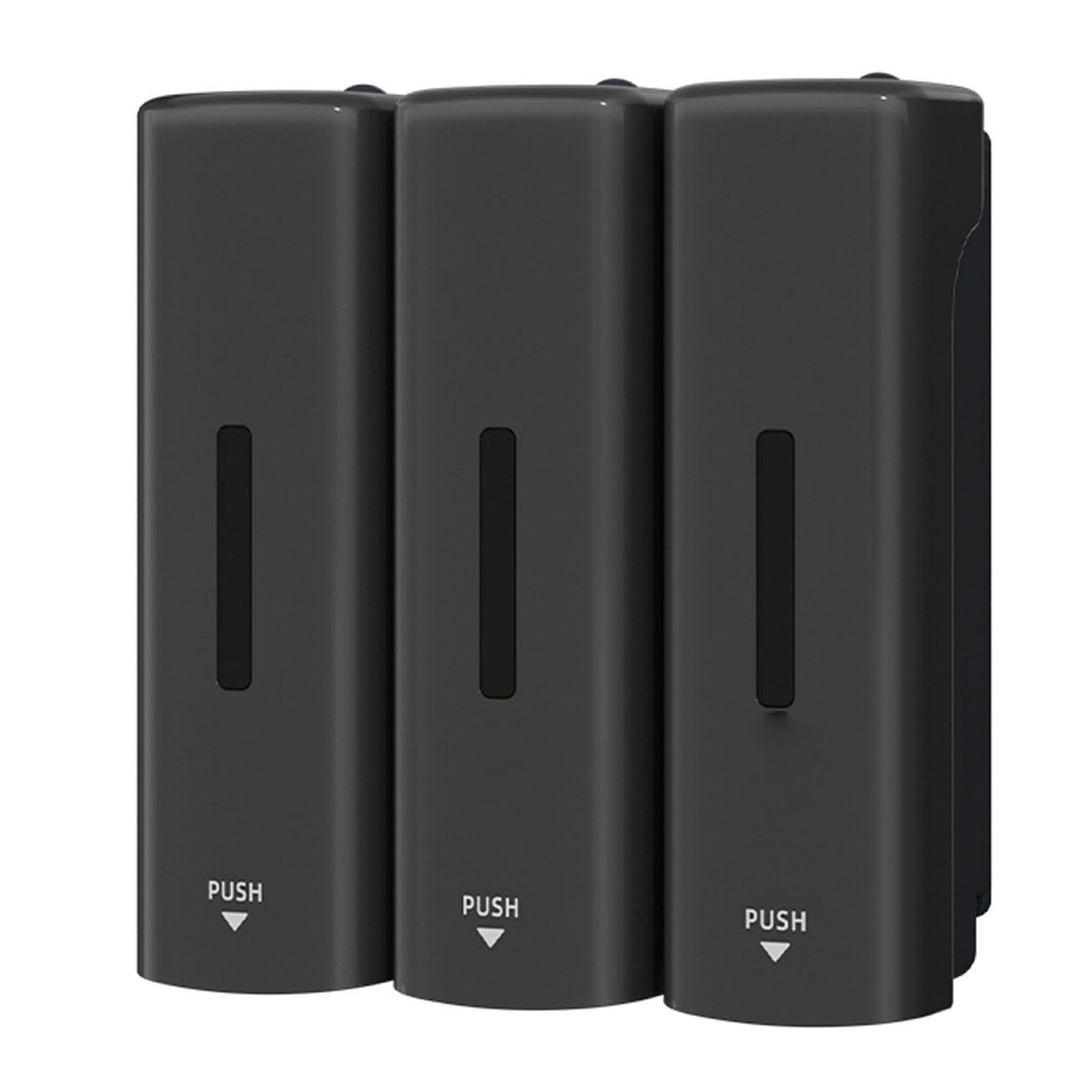 3 Chamber Manual Soap Dispenser Wall Mount Drip Liquid 350ml Each Capacity