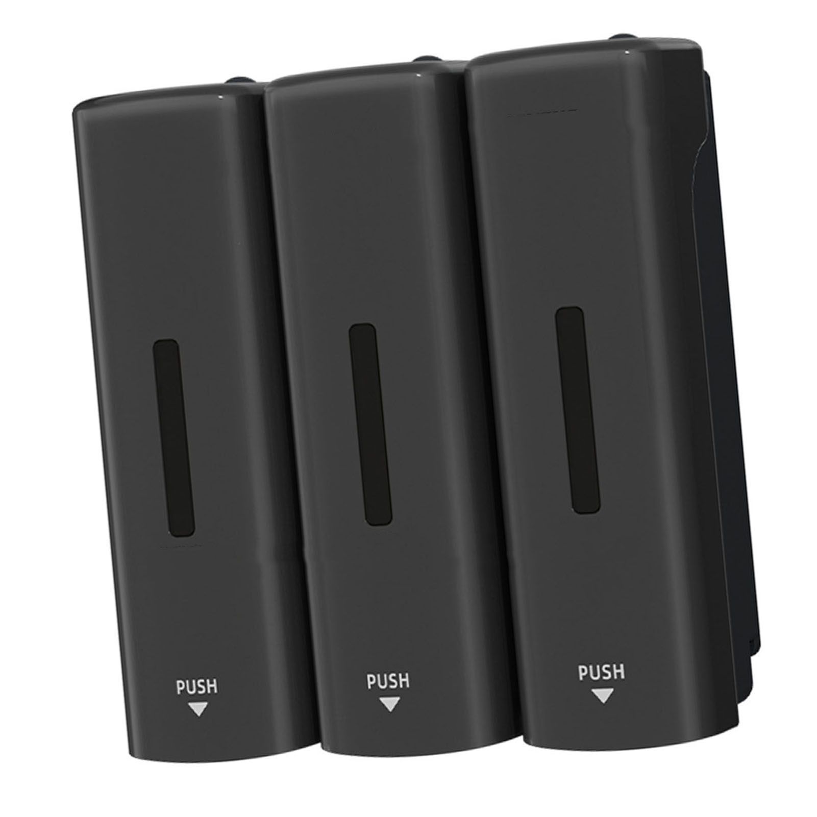 3 Chamber Manual Soap Dispenser Wall Mount Drip Liquid 350ml Each Capacity view 4