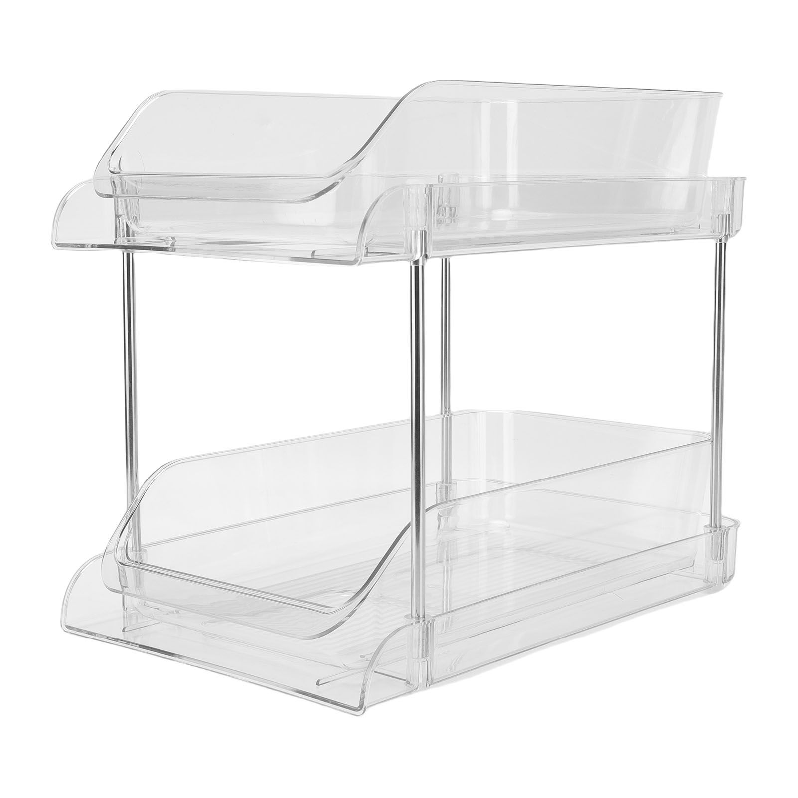 Under Sink Pull Out Organizer Multipurpose Stackable Transparent Space Saving view 4