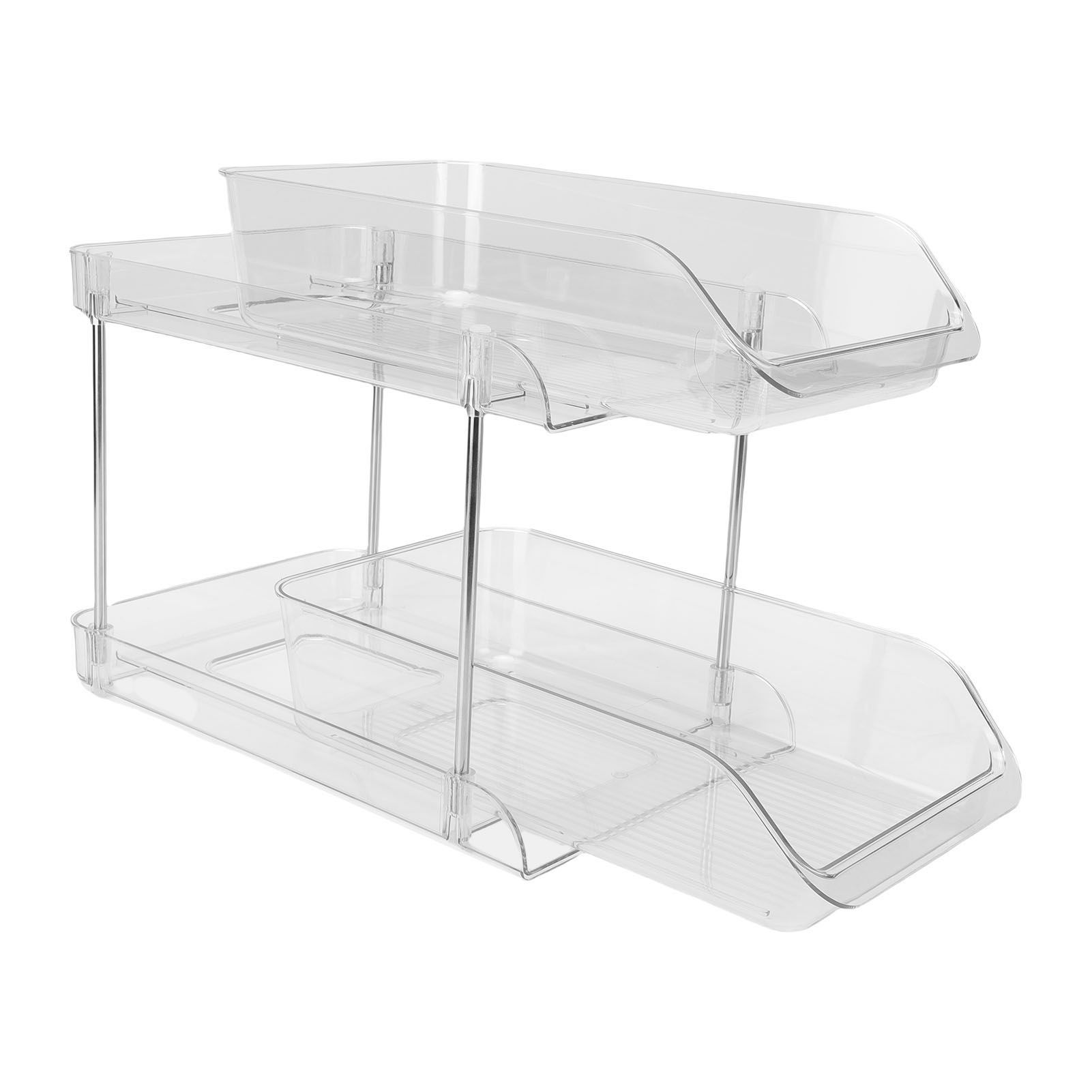 Under Sink Pull Out Organizer Multipurpose Stackable Transparent Space Saving view 10