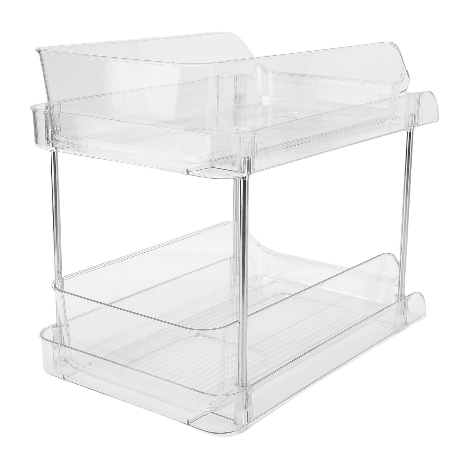 Under Sink Pull Out Organizer Multipurpose Stackable Transparent Space Saving view 11