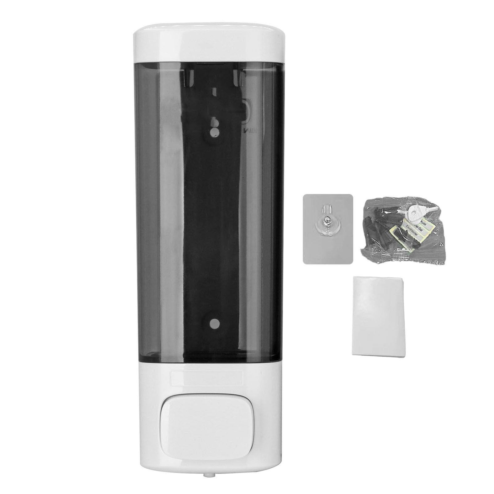 Soap Dispenser White 320ml Wall Mounted Single Manual Soap Dispenser with Lock view 2