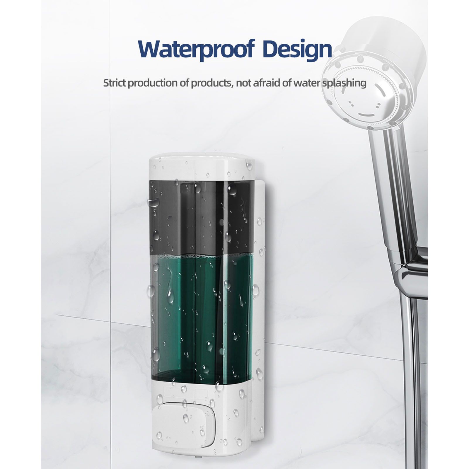 Soap Dispenser White 320ml Wall Mounted Single Manual Soap Dispenser with Lock view 8