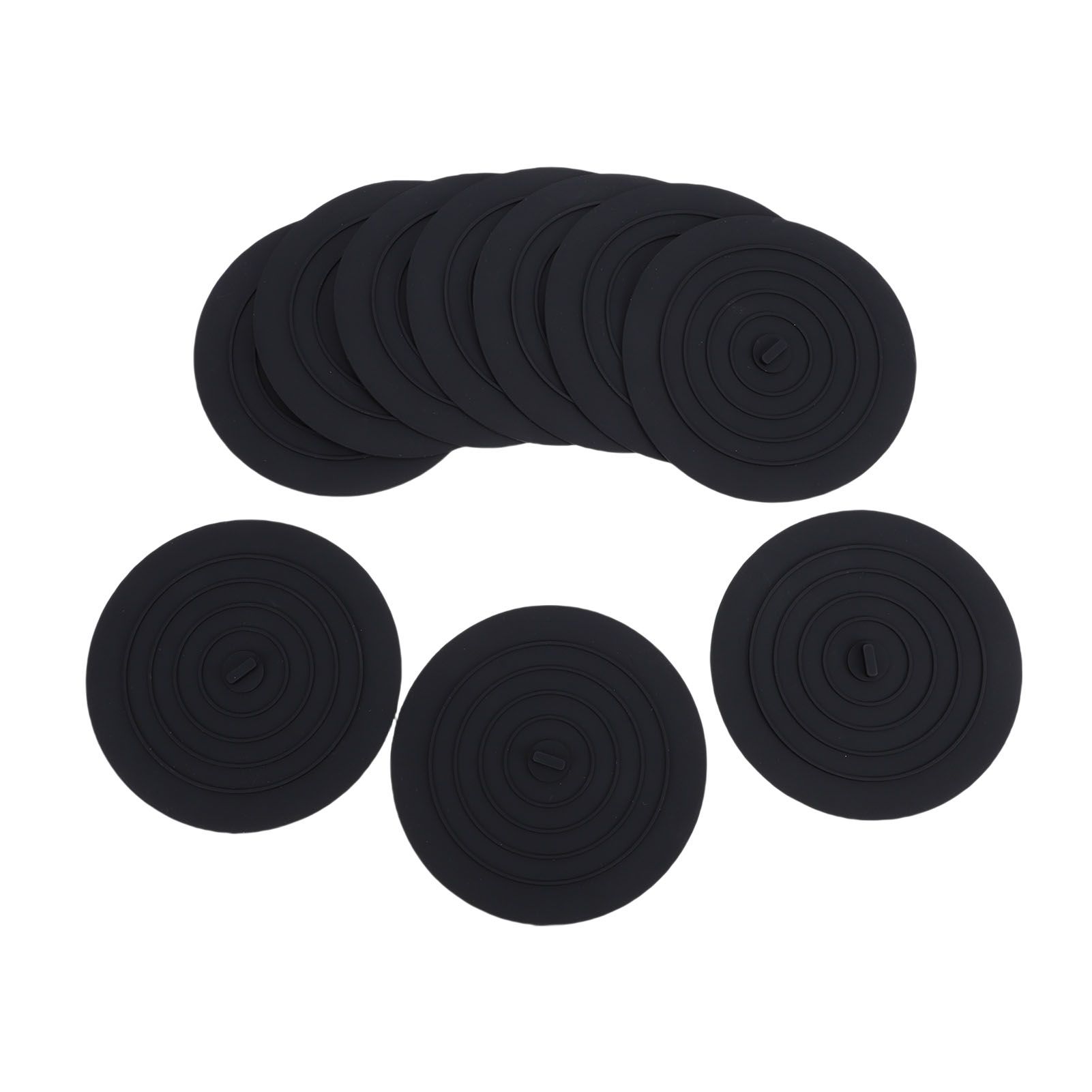 10pcs Tub Stopper Silicone Drain Plug Hair Stopper Cover Kitchen Gadgets view 3