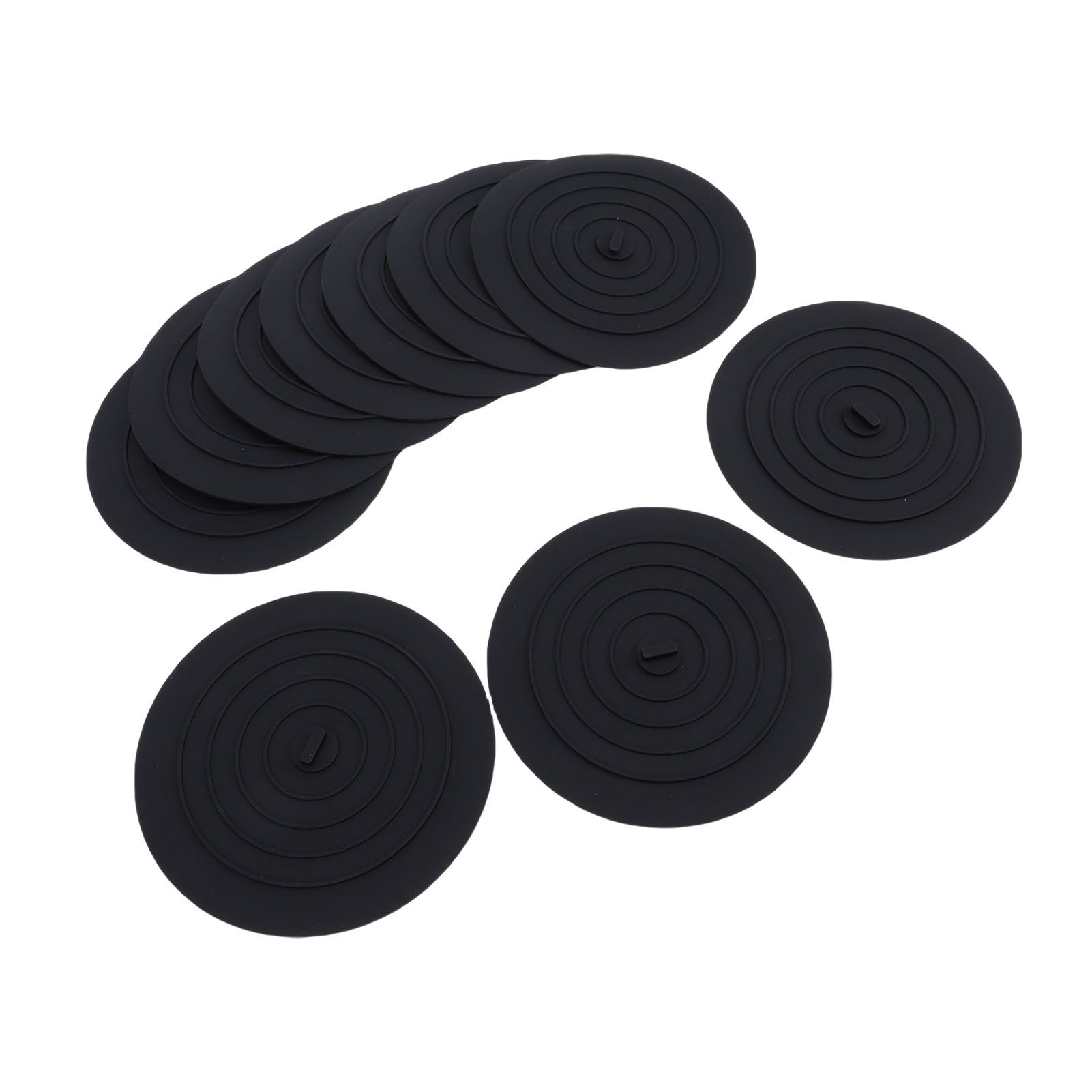 10pcs Tub Stopper Silicone Drain Plug Hair Stopper Cover Kitchen Gadgets view 8