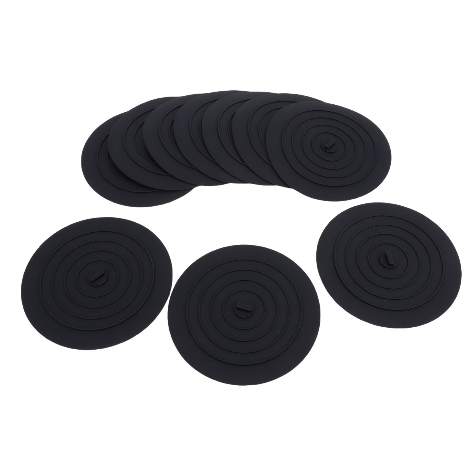 10pcs Tub Stopper Silicone Drain Plug Hair Stopper Cover Kitchen Gadgets view 9