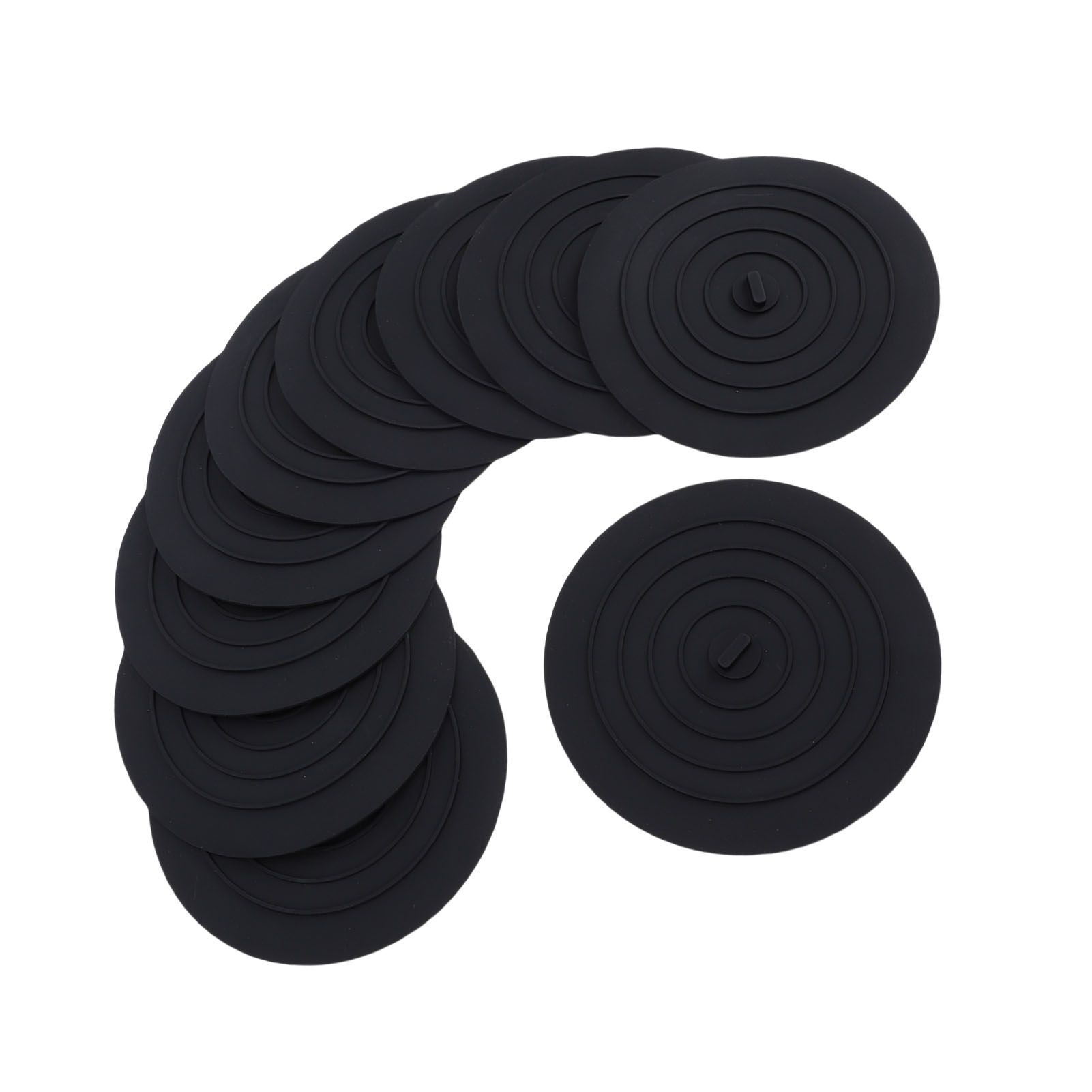 10pcs Tub Stopper Silicone Drain Plug Hair Stopper Cover Kitchen Gadgets view 11