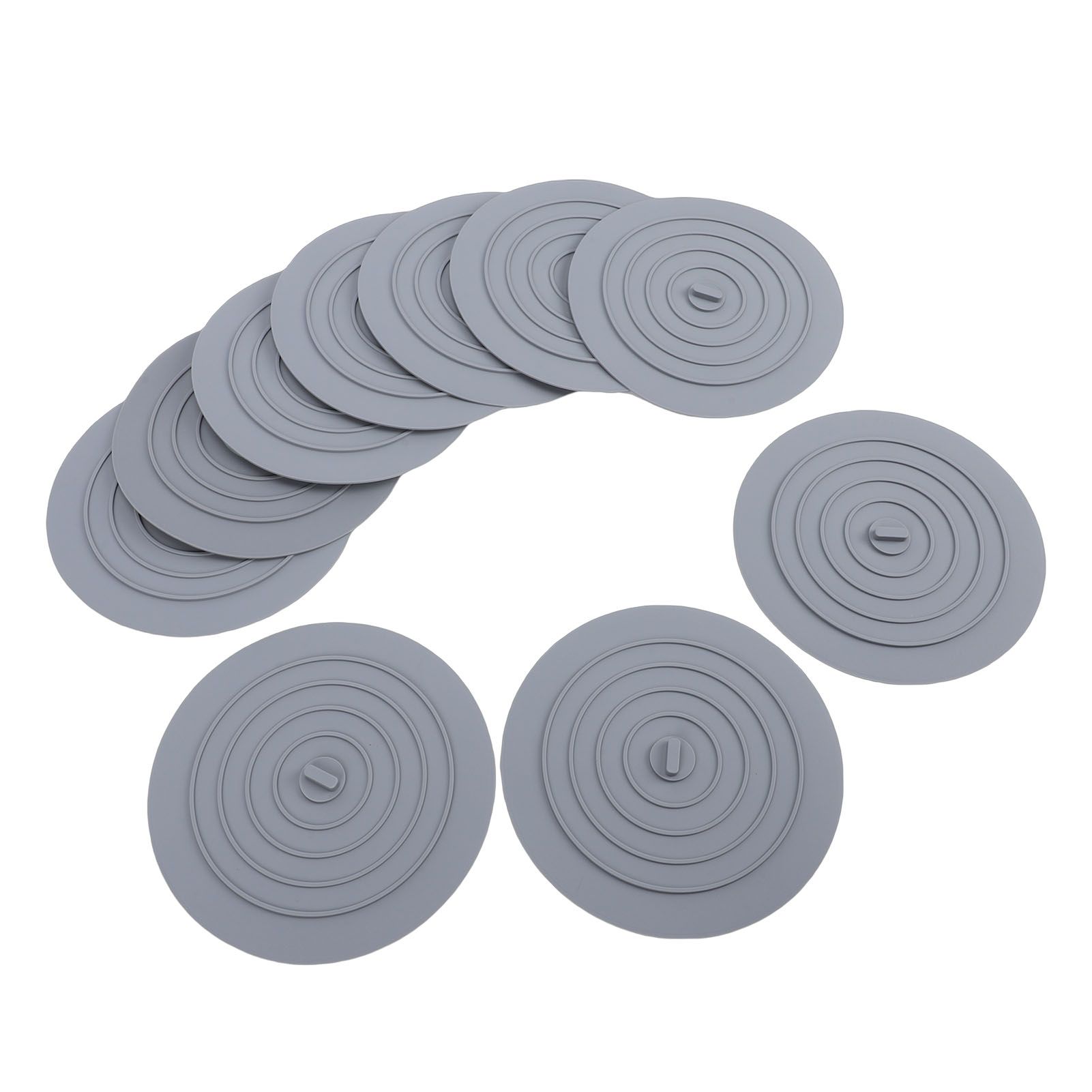 10pcs Tub Stopper Silicone Drain Plug Hair Stopper Cover Kitchen Gadgets view 8