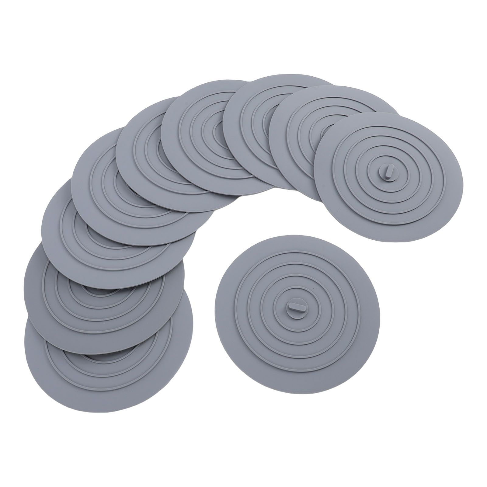 10pcs Tub Stopper Silicone Drain Plug Hair Stopper Cover Kitchen Gadgets view 10