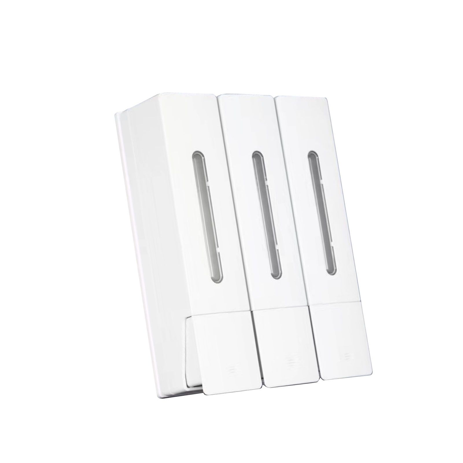 Wall Mounted Shampoo Conditioner Dispenser 1200ml 3 Chamber Shower Soap