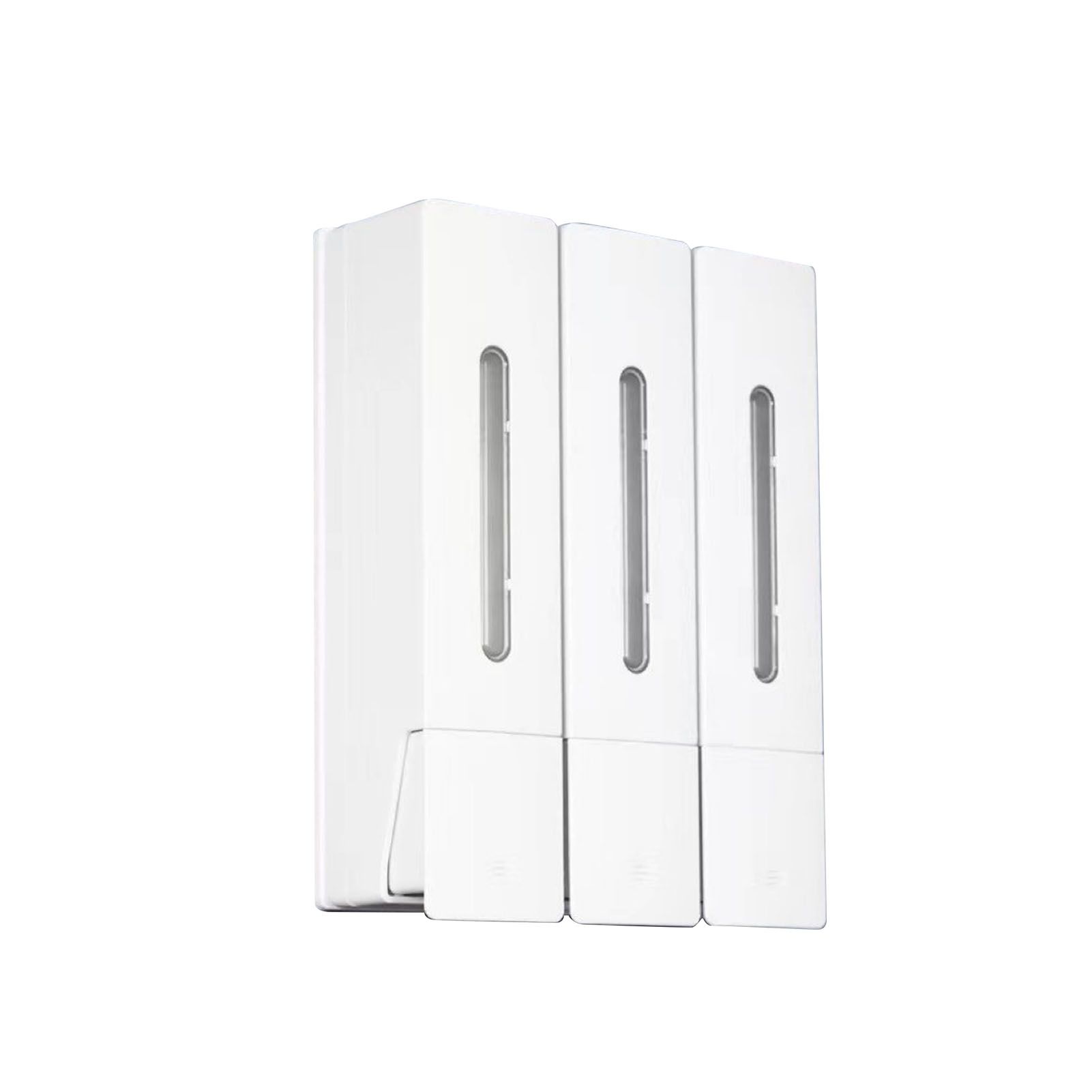 Wall Mounted Shampoo Conditioner Dispenser 1200ml 3 Chamber Shower Soap view 3