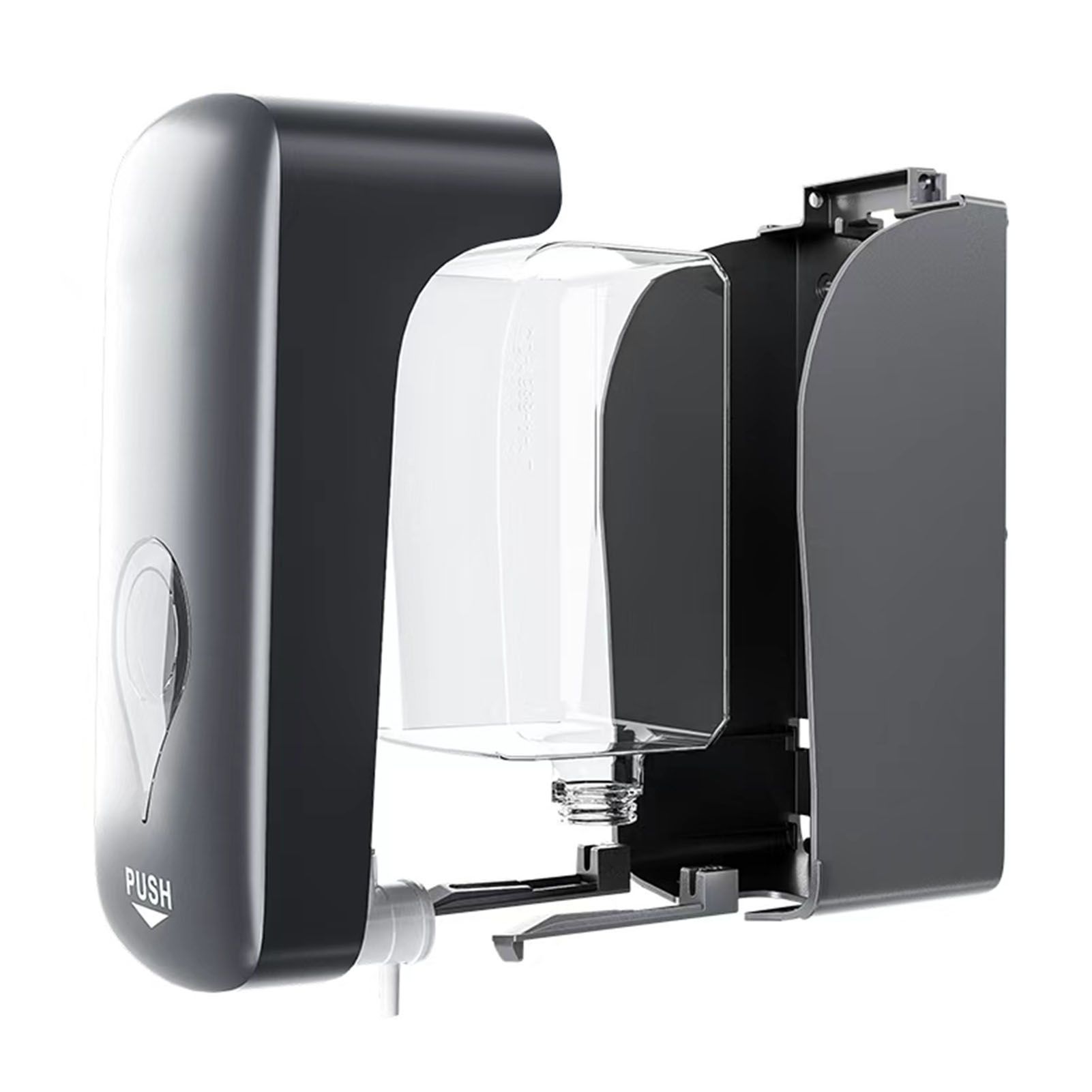 1L Manual Soap Dispenser Large Button Wall Mounted Double Leakproof Pump Drip view 6