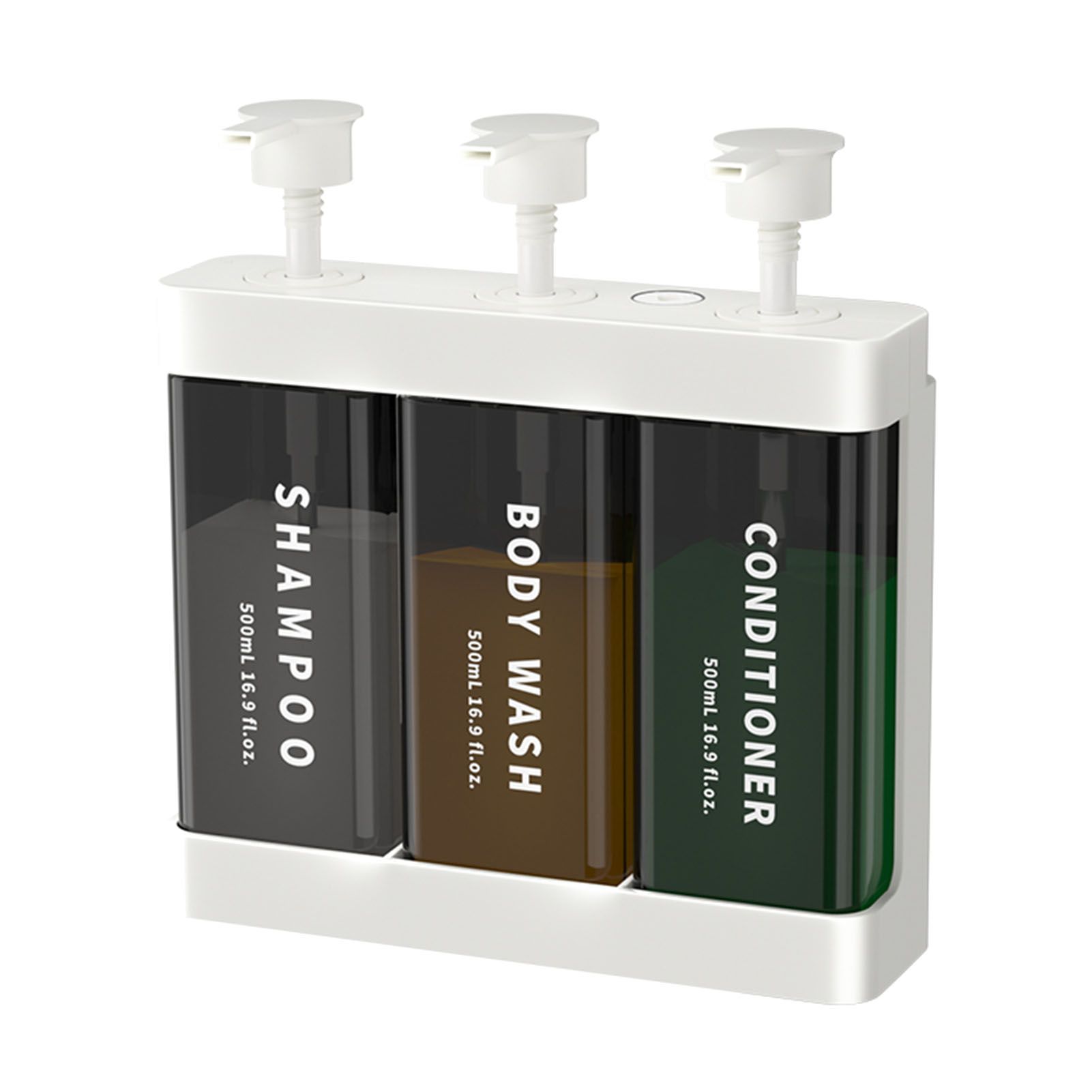 Soap Dispenser 3 Chamber Hand Press Soap Pump for Bathroom Kitchen Hotel — image 1
