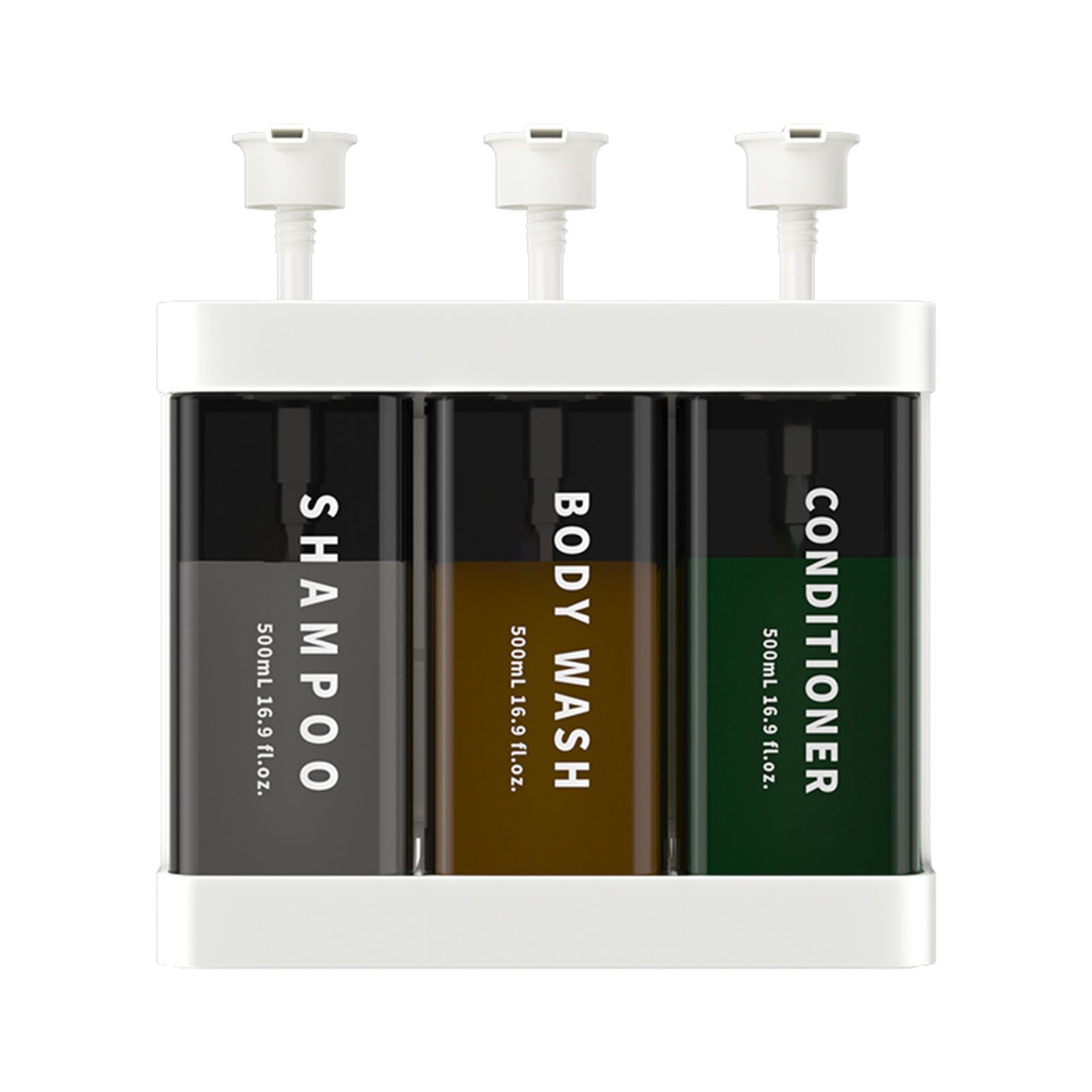 Soap Dispenser 3 Chamber Hand Press Soap Pump for Bathroom Kitchen Hotel view 3