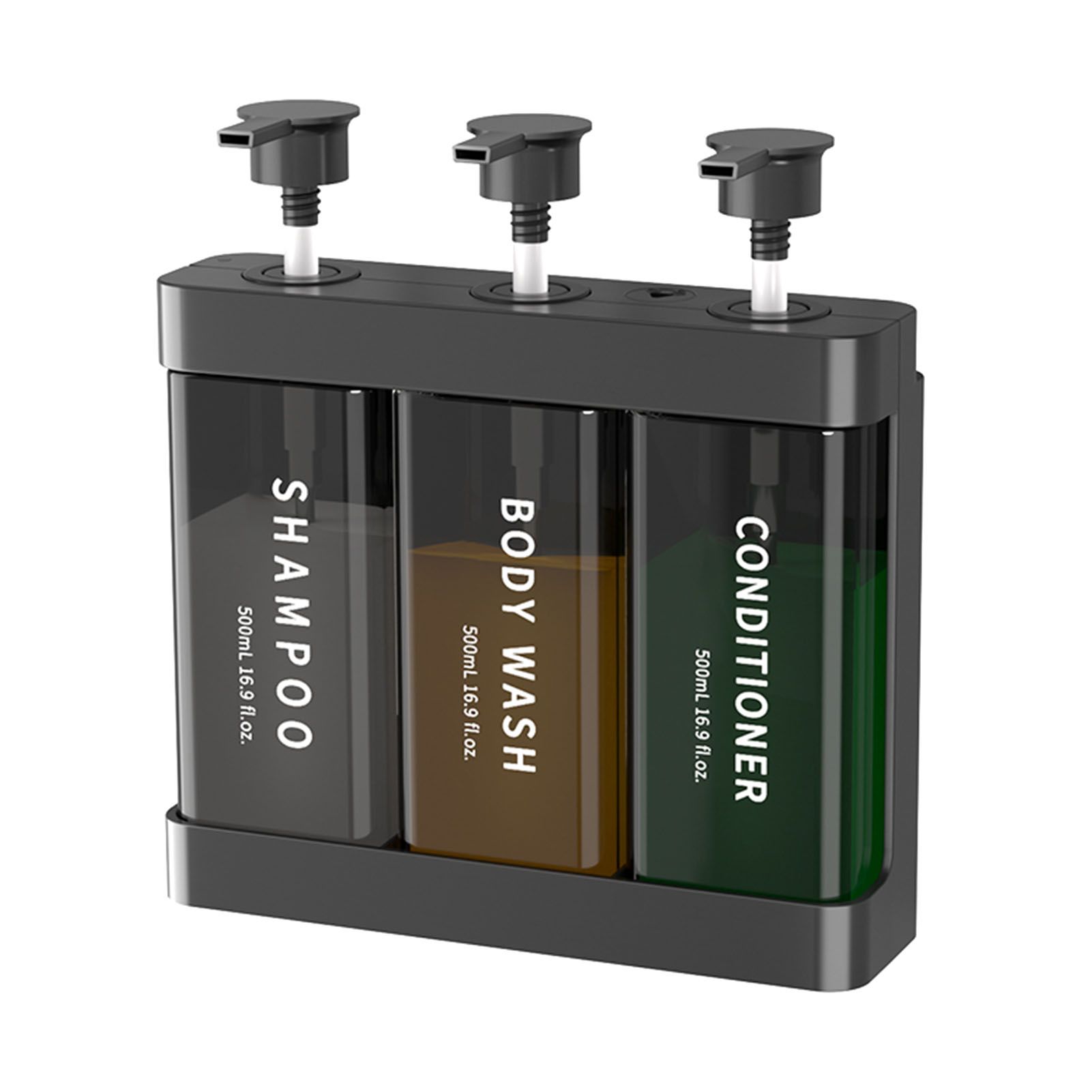 Soap Dispenser 3 Chamber Hand Press Soap Pump for Bathroom Kitchen Hotel view 4