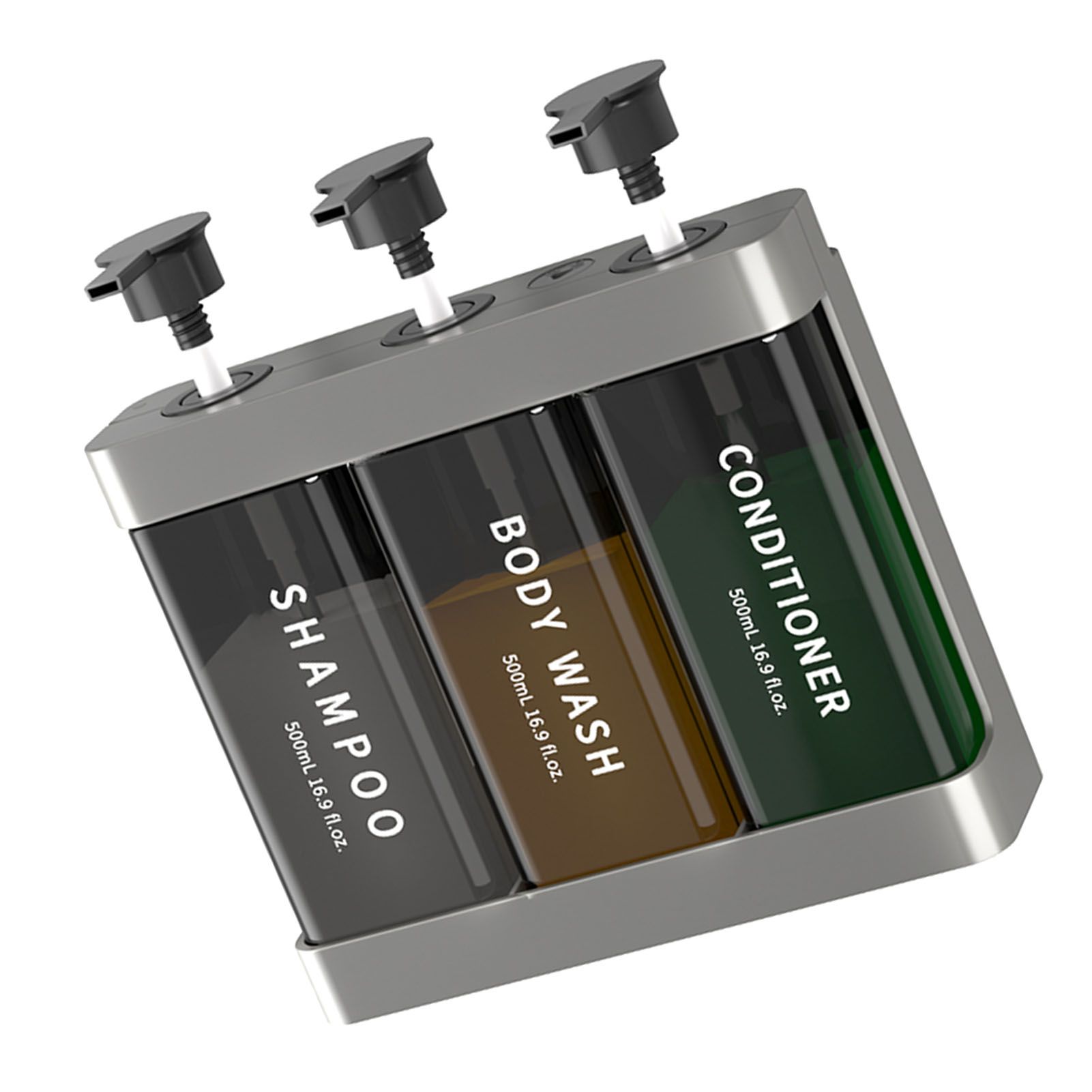 Soap Dispenser 3 Chamber Hand Press Soap Pump for Bathroom Kitchen Hotel view 12