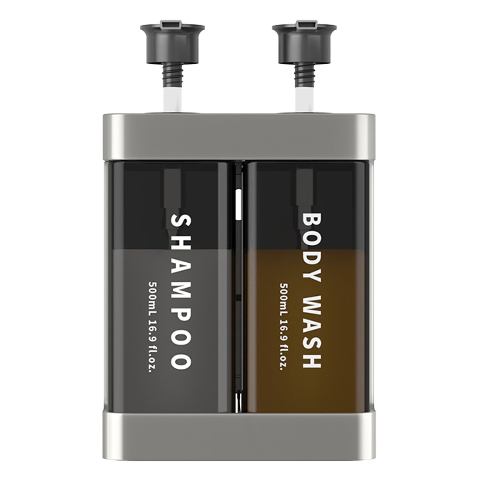 Shower Soap Dispenser 2 Chamber 2x500ML Capacity Wall Mount Hand Soap view 3