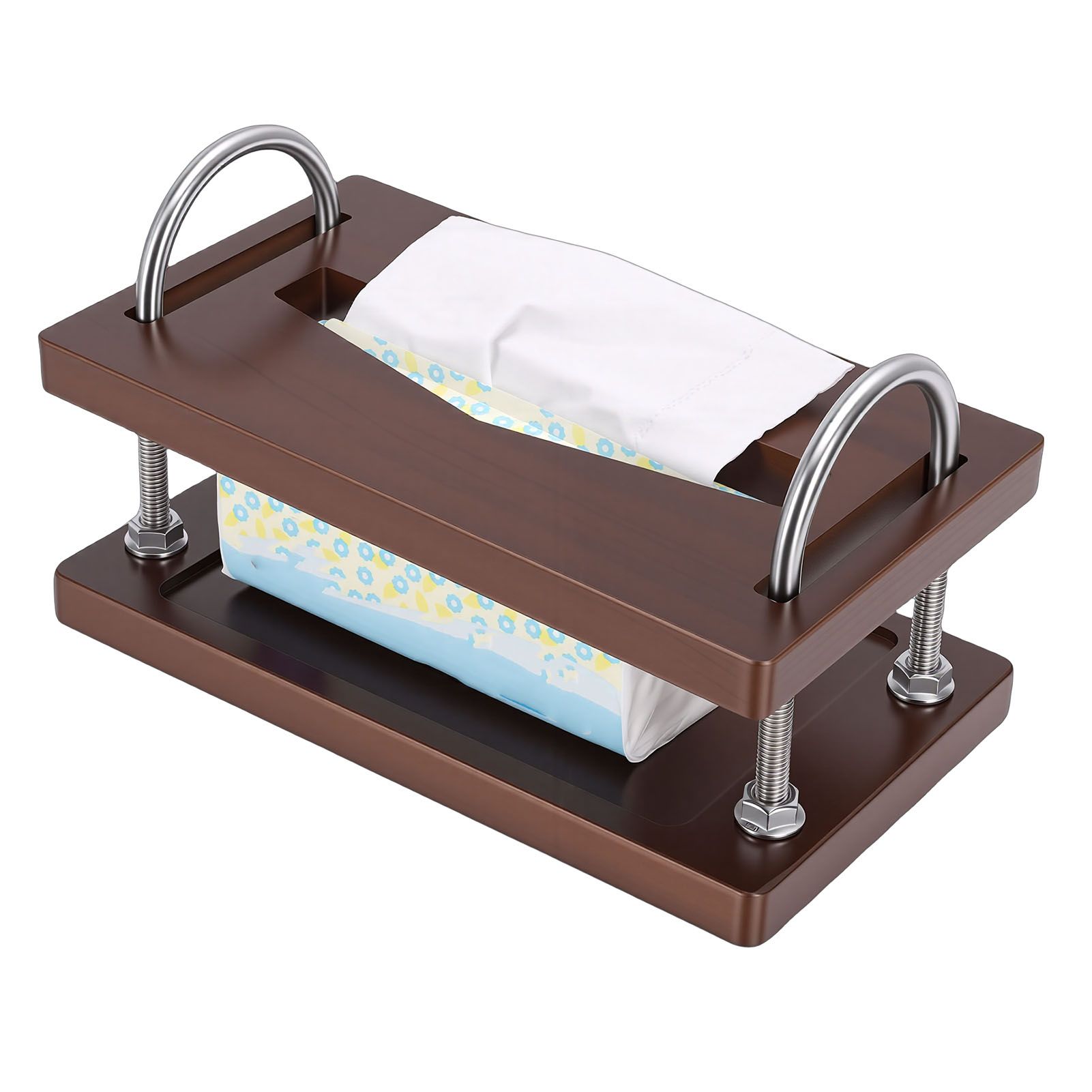 Desktop Tissue Box Modern Innovative Napkin Holder Organizer Easy Access for view 4
