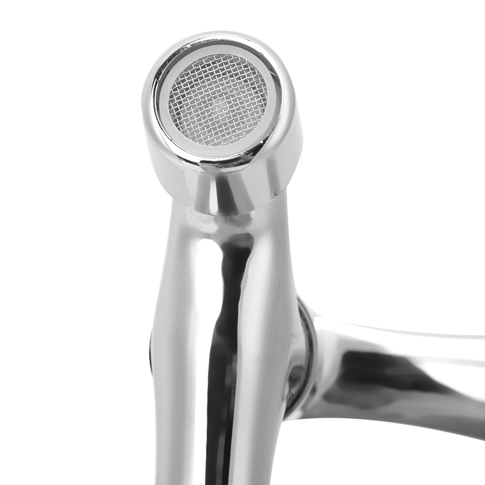 Basin Chrome Faucet Modern Elegant Chrome Finish Zinc Alloy Basin Sink Faucet view 2