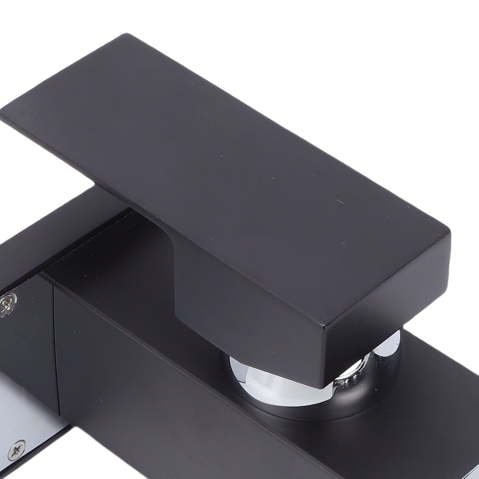 LED Bathroom Sink Faucet Black Waterfall Single Hole Handle Vanity Faucet with view 2