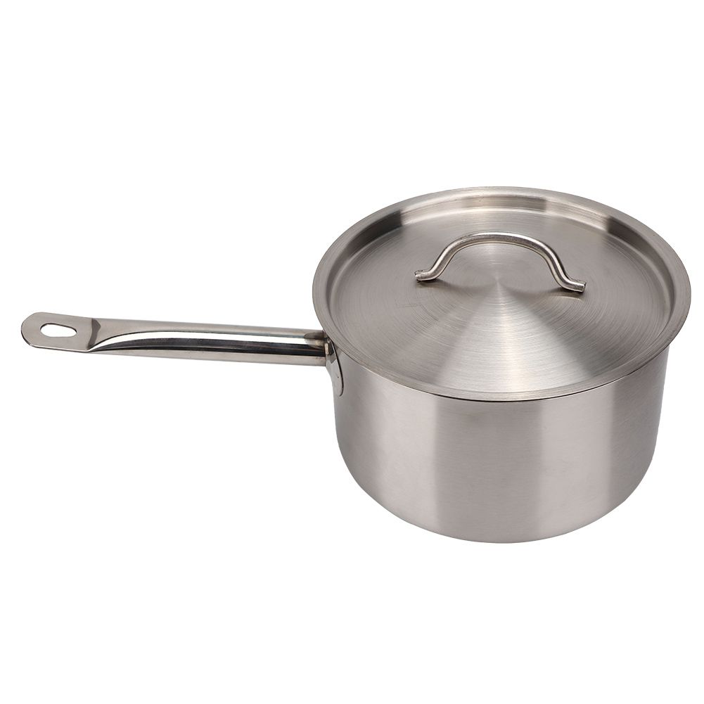Stainless Steel Composite Bottom Cooking Pot Single Handle Saucepan with Lid view 2