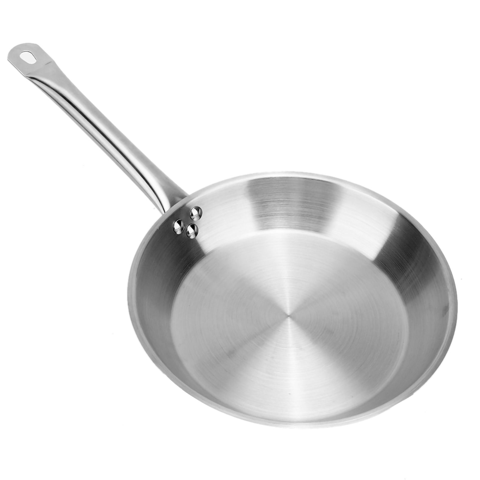 26 x 5cm Fry Pan Stainless Steel Steak Pot Composite Bottom Stew Meat Fried view 3