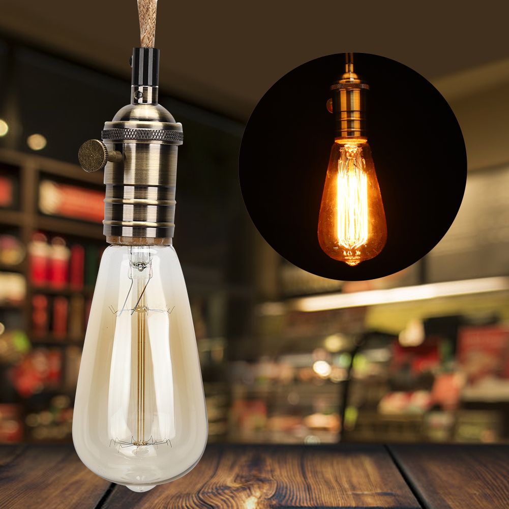 Vintage Style Single Head Hemp Rope Small Chandelier Pendant Light for Coffee view 5