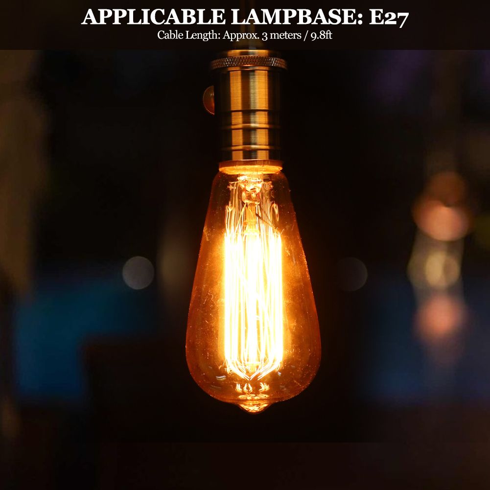 Vintage Style Single Head Hemp Rope Small Chandelier Pendant Light for Coffee view 9