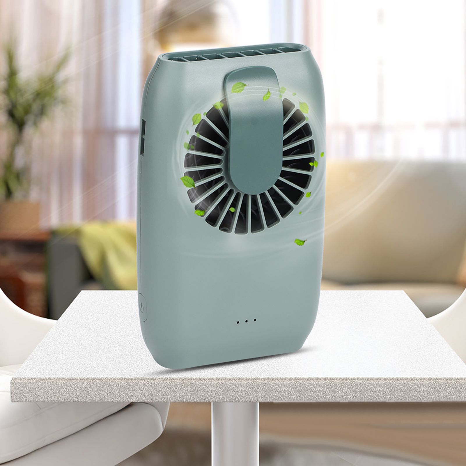5V USB Powered Portable Mini Fan Hanging Waist Wrist Desktop Fan for Home view 6