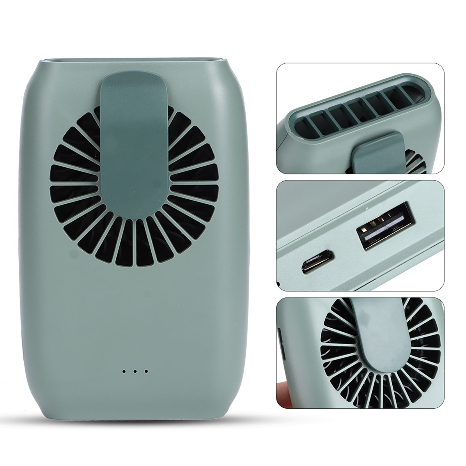 5V USB Powered Portable Mini Fan Hanging Waist Wrist Desktop Fan for Home view 9