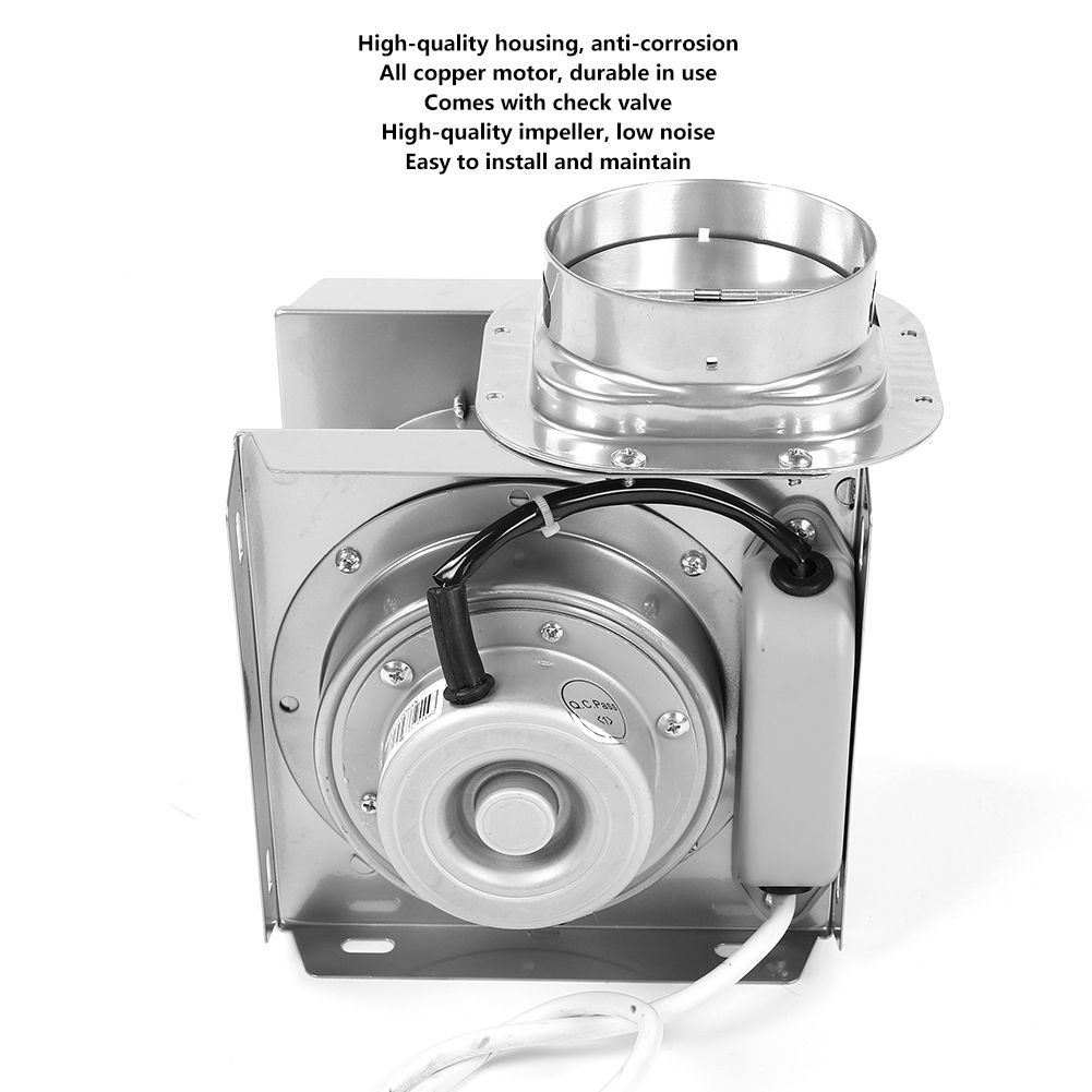 4in Exhaust Duct Fan Hotel Bathroom Pipe Concealed Silent Ventilating view 7
