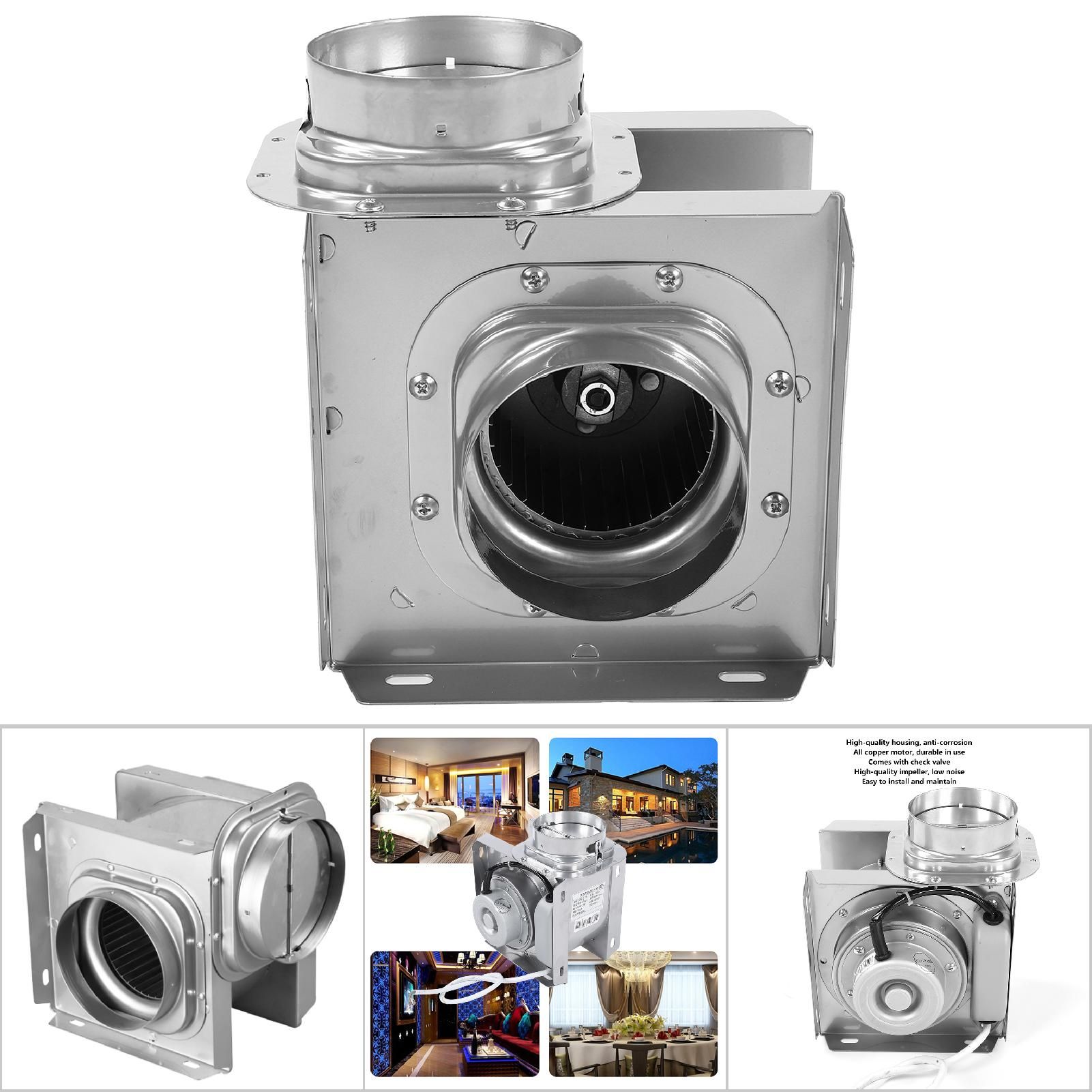 4in Exhaust Duct Fan Hotel Bathroom Pipe Concealed Silent Ventilating view 9