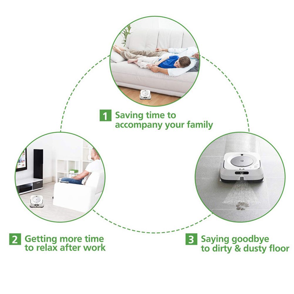 Robot Cleaner Mop Cloth Cleaning Mopping Cloth Replacement Parts Fit for view 12