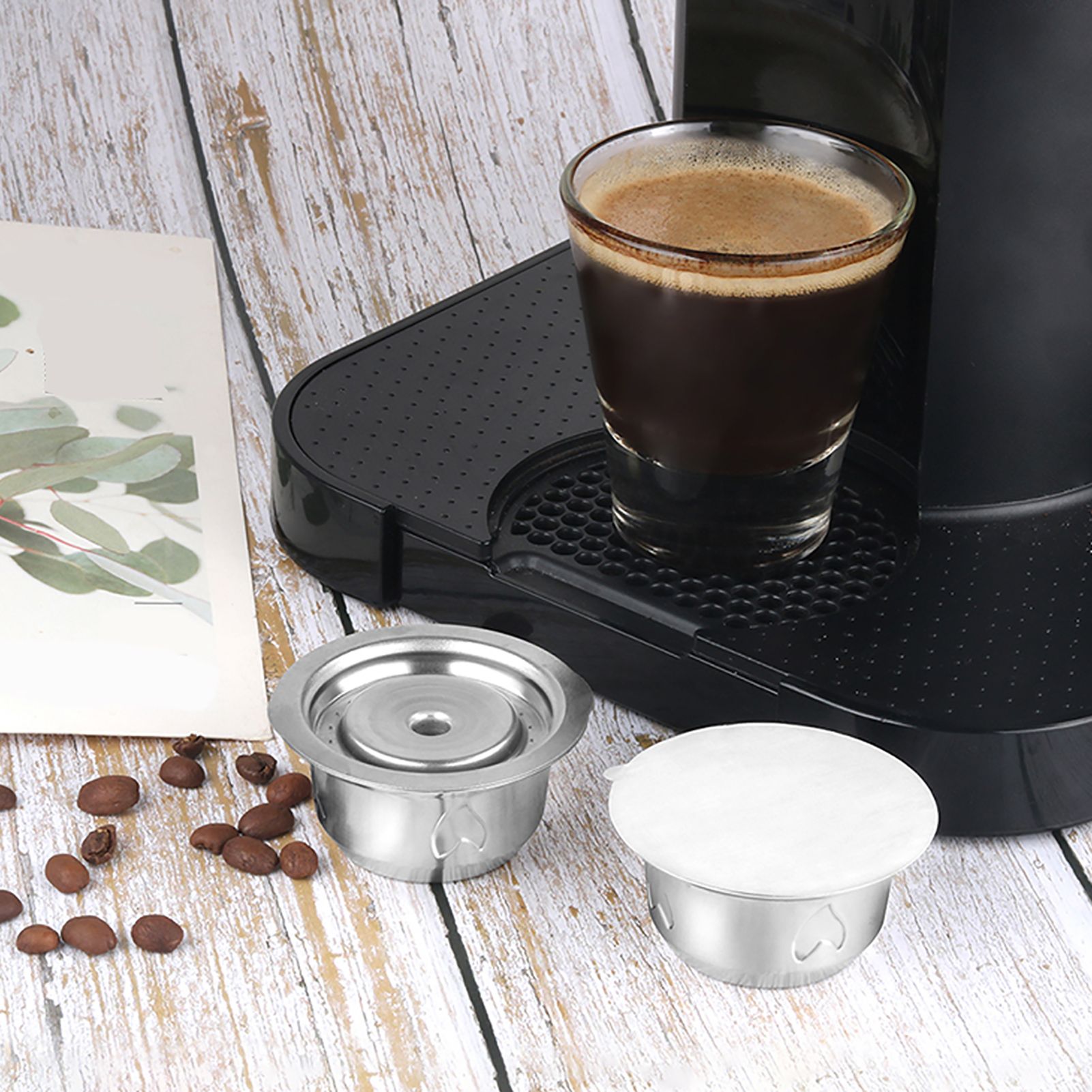 230ml Stainless Steel Reusable Coffee Capsule Cup Filter Kit Accessory Fit for view 6