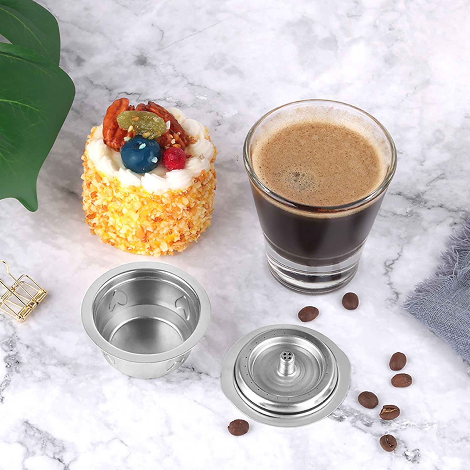 230ml Stainless Steel Reusable Coffee Capsule Cup Filter Kit Accessory Fit for view 7