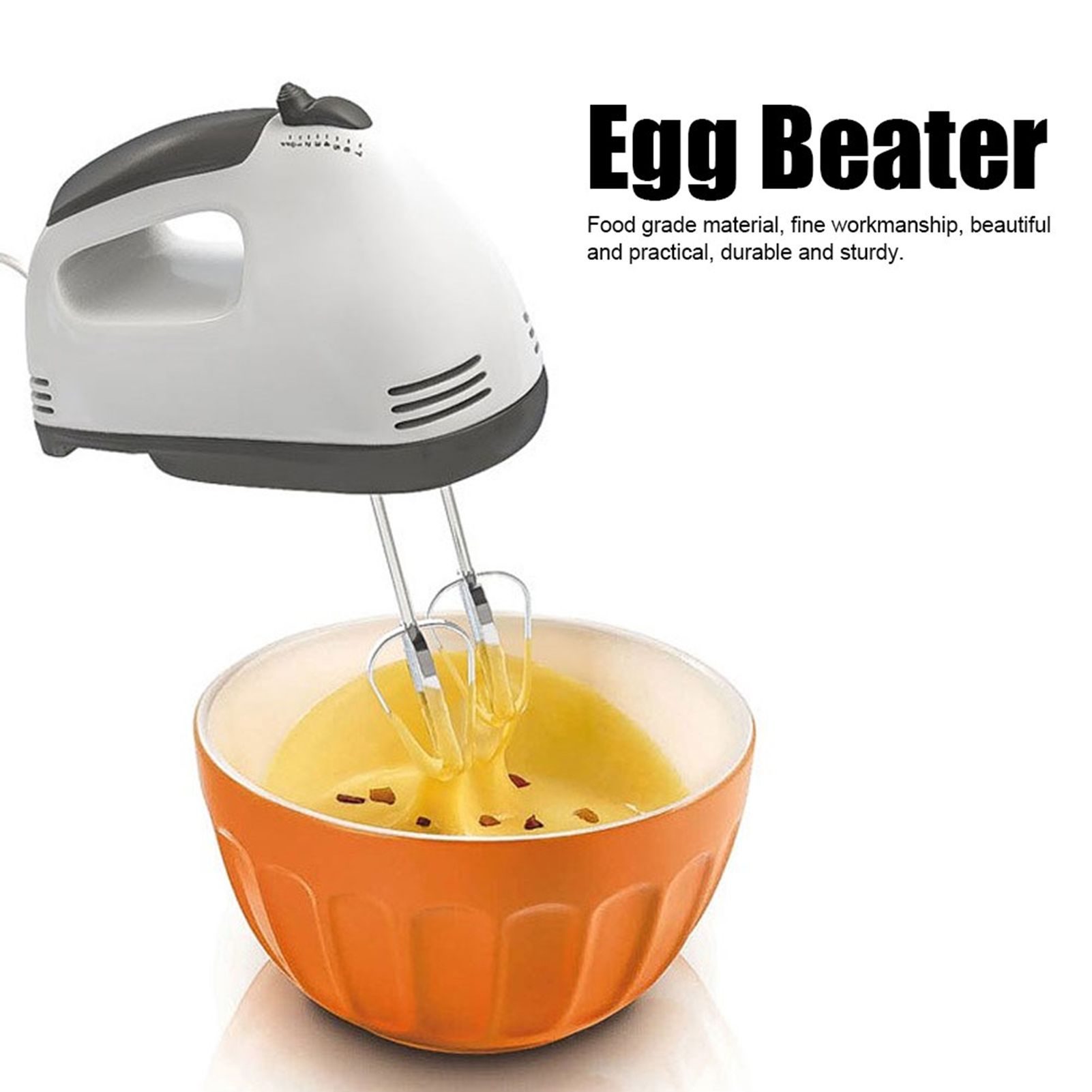 7 Speeds Household Handheld Electric Egg Beater with Rods for Eggs Beating view 7