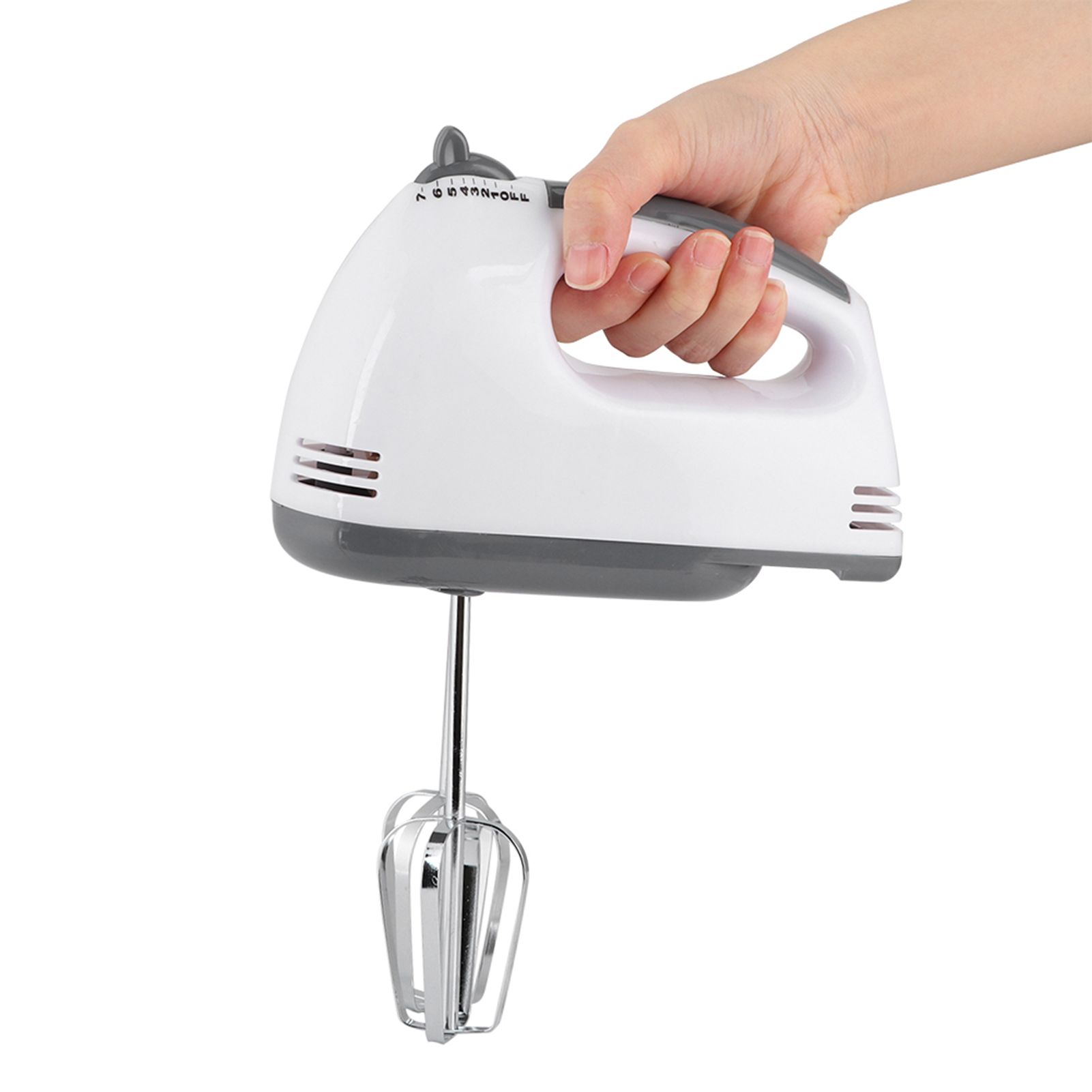 7 Speeds Household Handheld Electric Egg Beater with Rods for Eggs Beating view 12