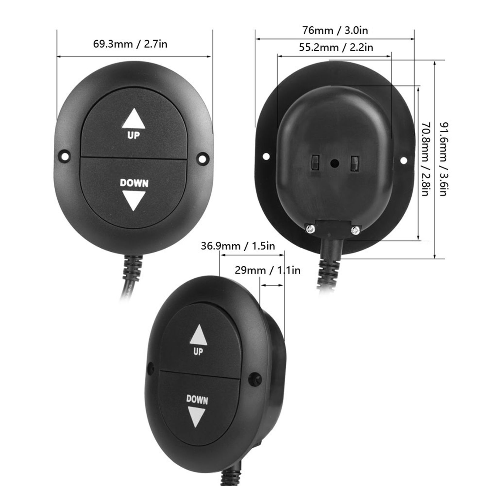 2 Button 5 Pin Electric Sofa Hand Controller Control Switch for Recliner Chair view 7