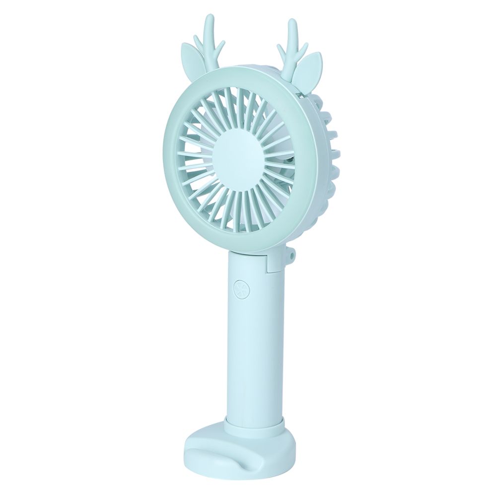 Handheld Folding Fan Mini Table Fan USB Charging for Travel Office RoomGreen