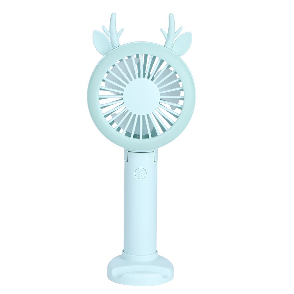 Handheld Folding Fan Mini Table Fan USB Charging for Travel Office RoomGreen view 4