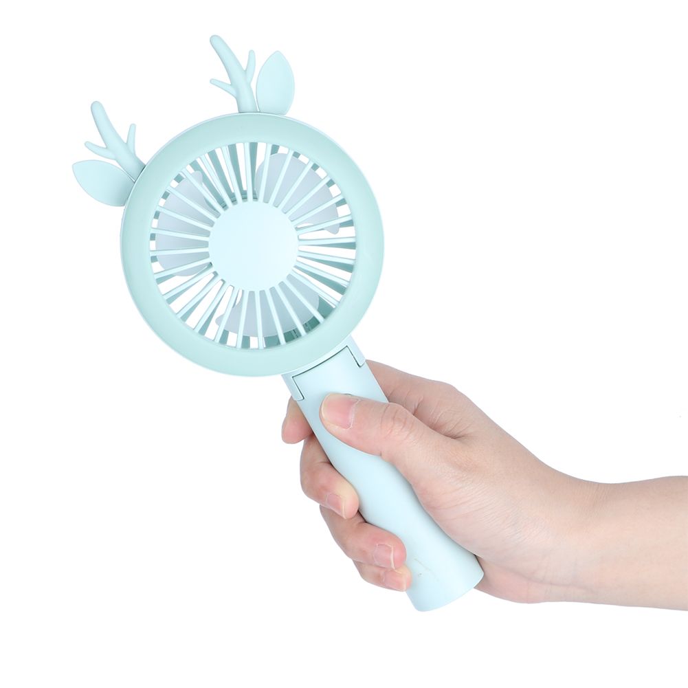 Handheld Folding Fan Mini Table Fan USB Charging for Travel Office RoomGreen view 10