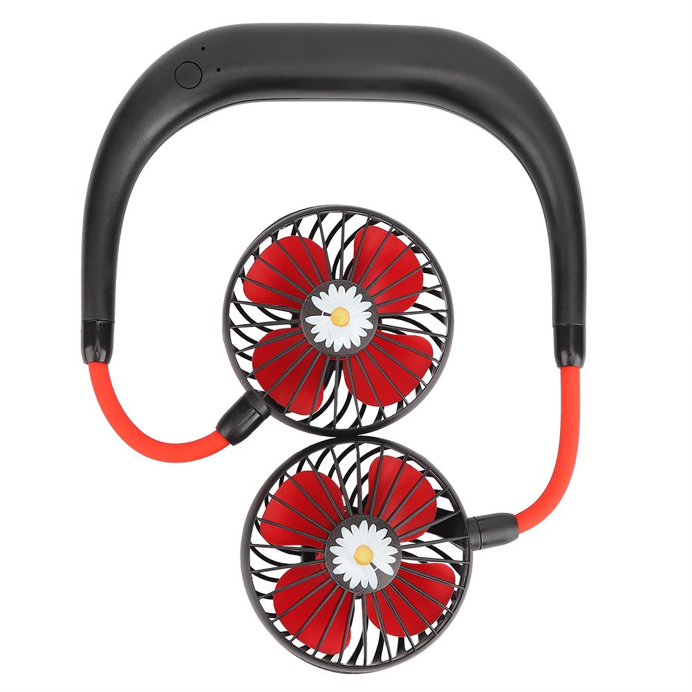 Daisy Pattern Portable Hand Free Neck Hanging Fan USB Rechargeable 3-Speed view 6