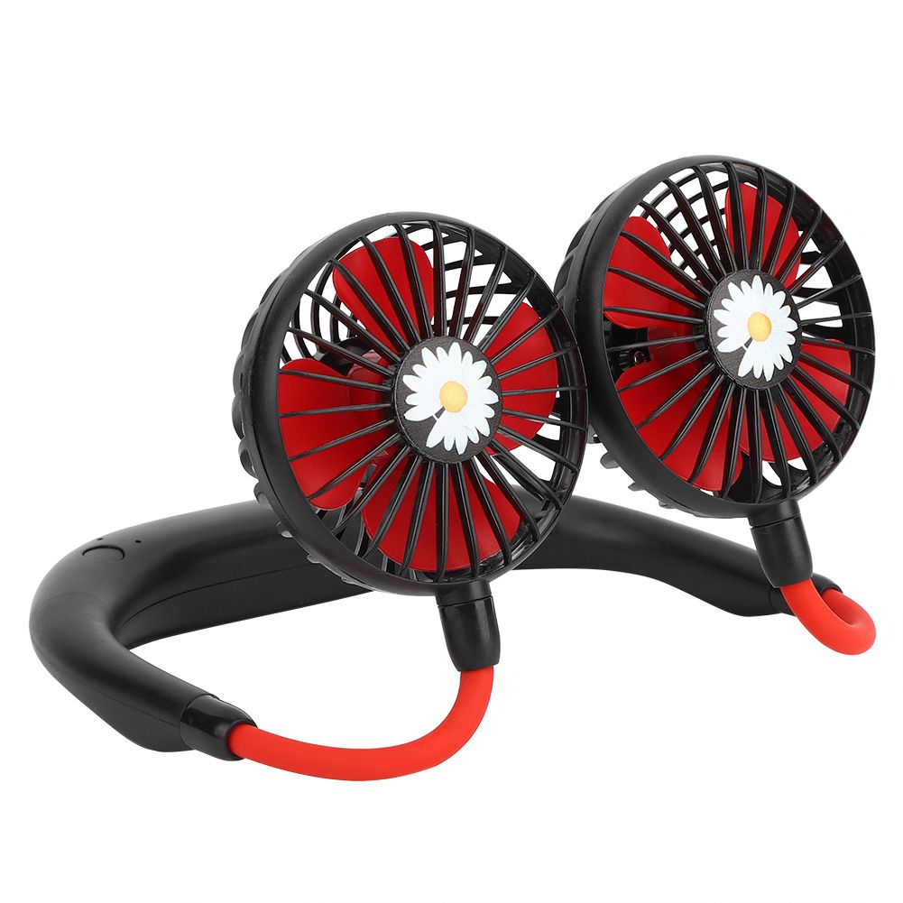 Daisy Pattern Portable Hand Free Neck Hanging Fan USB Rechargeable 3-Speed view 10