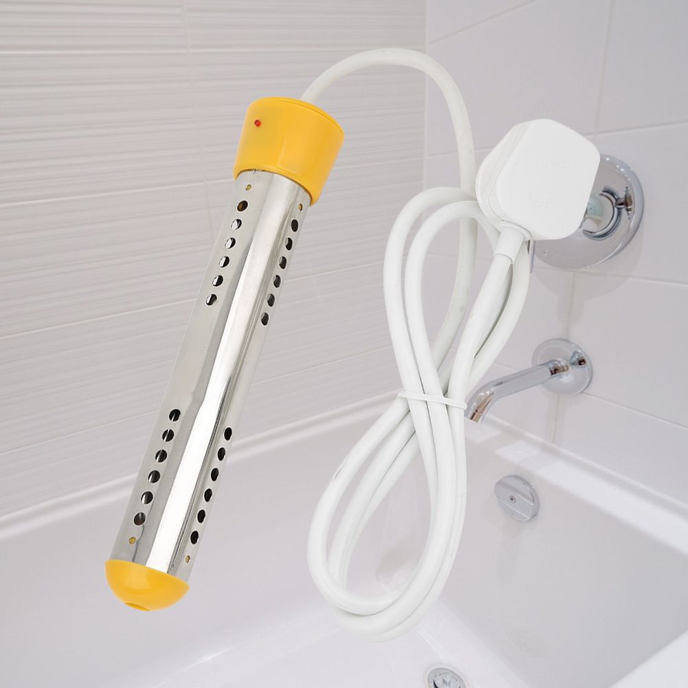 1.5m 2000W Immersion Electric Water Heater Heating Rod for Home Travel (Yellow