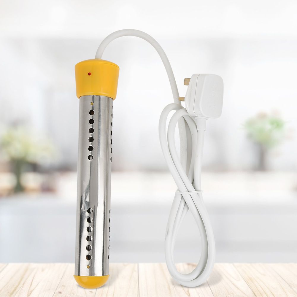 1.5m 2000W Immersion Electric Water Heater Heating Rod for Home Travel (Yellow view 3